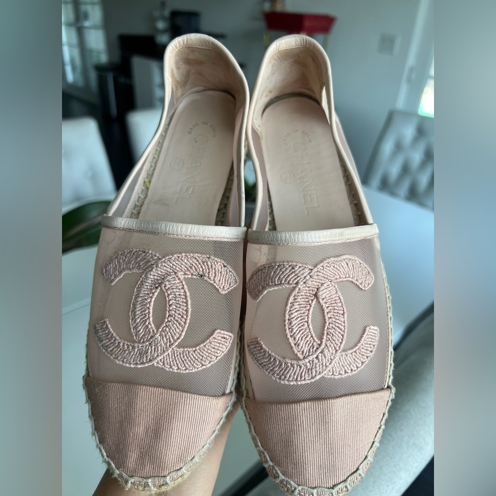 CHANEL Pink Espadrilles